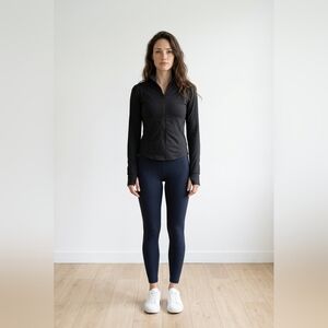 Women’s Black Zip-Front Performance Hoodie